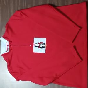 Breckenridge Red Sweatshirt w Penguins/Snowflakes XL